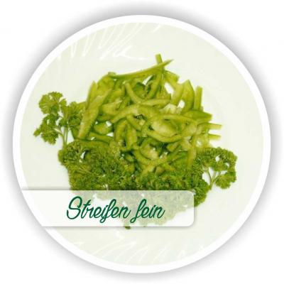 Paprika Gruen Streifen Fein