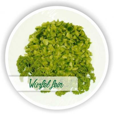 Paprika Gruen Wuerfel Fein