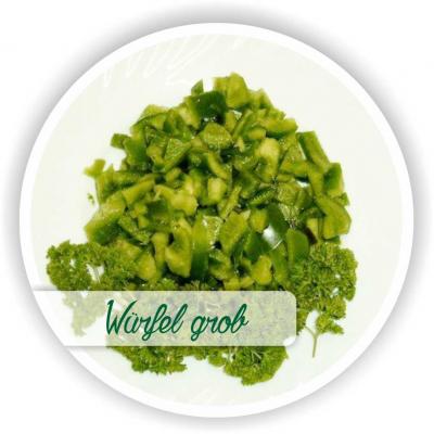 Paprika Gruen Wuerfel Grob